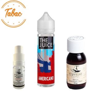 Pachet The Juice 40ml - Americano + 1 x Shot Nicotină + 1 x Bază