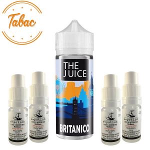 Pachet The Juice 80ml - Britanico + 4 x Shot Nicotină