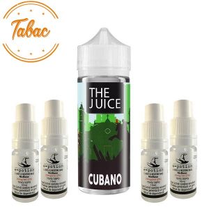 Pachet The Juice 80ml - Cubano + 4 x Shot Nicotină