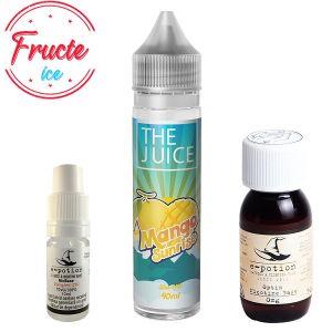 Pachet The Juice 40ml - Mango Sunrise + 1 x Shot Nicotină + 1 x Bază
