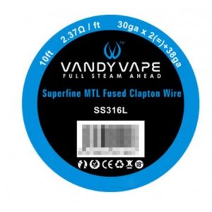 Rola VandyVape Superfine MTL SS316L Fused Clapton 30GAx2+38GA