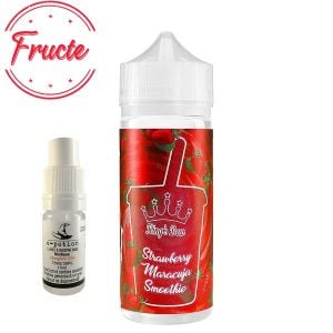 Pachet King's Dew 100ml - Strawberry Maracuja Smoothie + 1 x Shot Nicotina