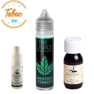 Pachet The Juice 40ml - Tobacco Menthol + 1 x Shot Nicotină + 1 x Bază