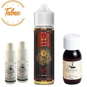 Pachet King's Dew 30ml - Tobacco Spice + 2 x Shot Nicotină + 1 x Bază 50ml