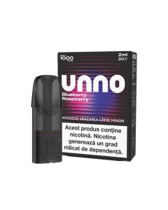 Cartus UNNO 1000 pufuri 20mg - Blueberry Raspberry