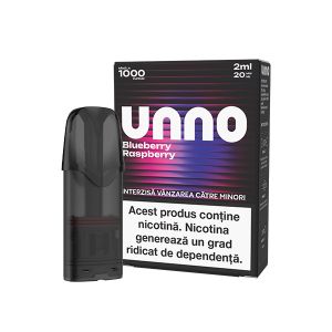 Cartus UNNO 1000 pufuri 20mg - Blueberry Raspberry
